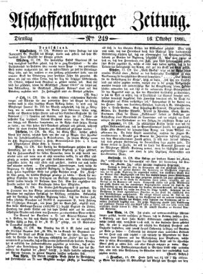 Aschaffenburger Zeitung Dienstag 16. Oktober 1860