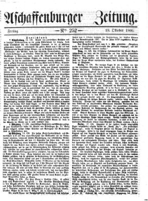 Aschaffenburger Zeitung Freitag 19. Oktober 1860