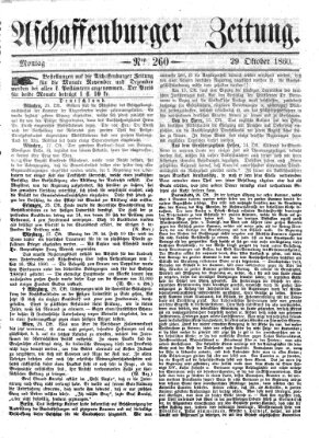 Aschaffenburger Zeitung Montag 29. Oktober 1860