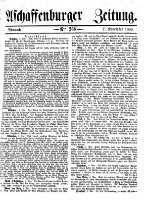 Aschaffenburger Zeitung Mittwoch 7. November 1860