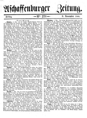 Aschaffenburger Zeitung Freitag 9. November 1860