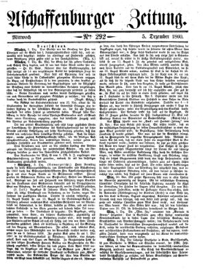 Aschaffenburger Zeitung Mittwoch 5. Dezember 1860