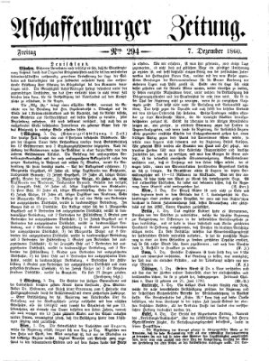 Aschaffenburger Zeitung Freitag 7. Dezember 1860