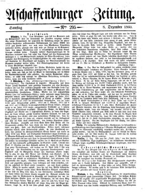 Aschaffenburger Zeitung Samstag 8. Dezember 1860