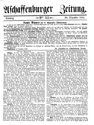 Aschaffenburger Zeitung Sonntag 30. Dezember 1860