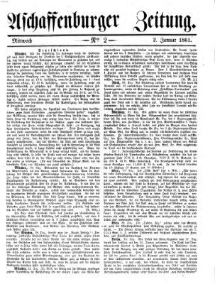 Aschaffenburger Zeitung Mittwoch 2. Januar 1861