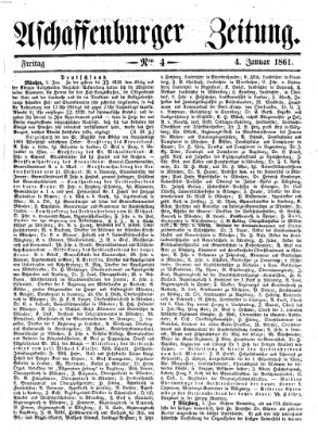 Aschaffenburger Zeitung Freitag 4. Januar 1861