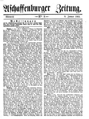 Aschaffenburger Zeitung Mittwoch 9. Januar 1861