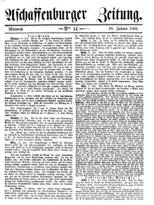 Aschaffenburger Zeitung Mittwoch 16. Januar 1861