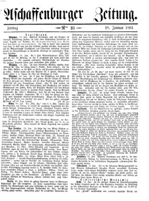 Aschaffenburger Zeitung Freitag 18. Januar 1861