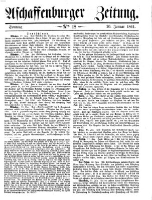 Aschaffenburger Zeitung Sonntag 20. Januar 1861