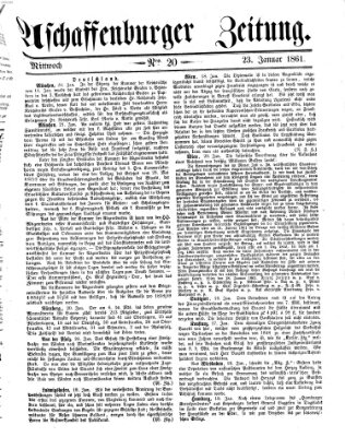 Aschaffenburger Zeitung Mittwoch 23. Januar 1861