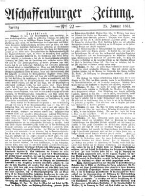 Aschaffenburger Zeitung Freitag 25. Januar 1861