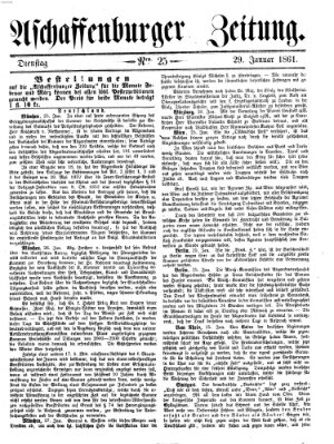 Aschaffenburger Zeitung Dienstag 29. Januar 1861