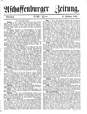 Aschaffenburger Zeitung Mittwoch 6. Februar 1861