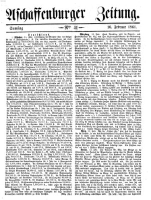 Aschaffenburger Zeitung Samstag 16. Februar 1861