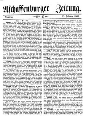 Aschaffenburger Zeitung Samstag 23. Februar 1861