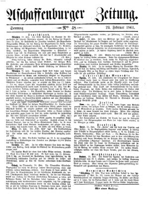 Aschaffenburger Zeitung Sonntag 24. Februar 1861