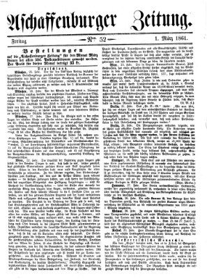 Aschaffenburger Zeitung Freitag 1. März 1861