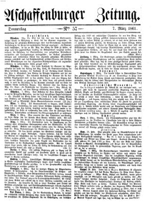 Aschaffenburger Zeitung Donnerstag 7. März 1861