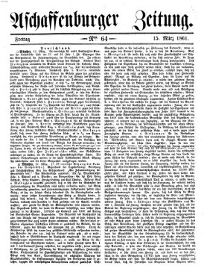 Aschaffenburger Zeitung Freitag 15. März 1861