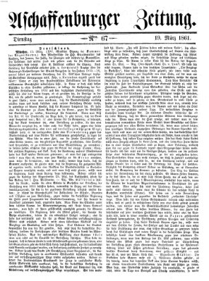 Aschaffenburger Zeitung Dienstag 19. März 1861