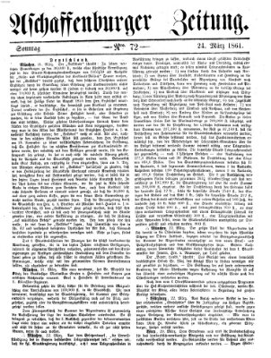 Aschaffenburger Zeitung Sonntag 24. März 1861