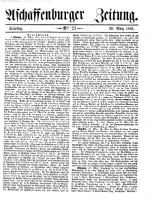 Aschaffenburger Zeitung Samstag 30. März 1861