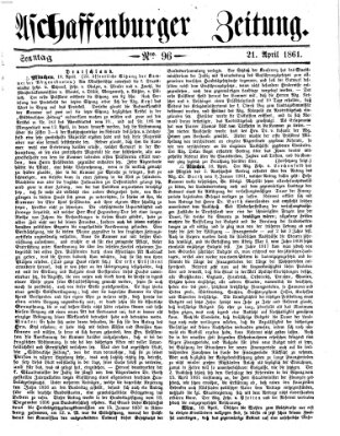 Aschaffenburger Zeitung Sonntag 21. April 1861