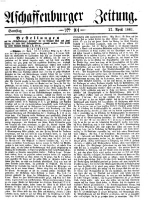 Aschaffenburger Zeitung Samstag 27. April 1861