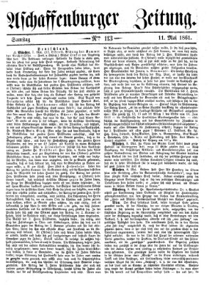 Aschaffenburger Zeitung Samstag 11. Mai 1861