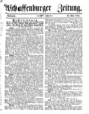 Aschaffenburger Zeitung Mittwoch 29. Mai 1861