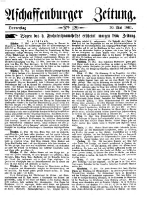 Aschaffenburger Zeitung Donnerstag 30. Mai 1861