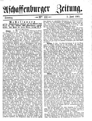 Aschaffenburger Zeitung Sonntag 2. Juni 1861