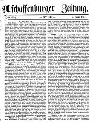 Aschaffenburger Zeitung Dienstag 4. Juni 1861