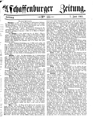 Aschaffenburger Zeitung Freitag 7. Juni 1861