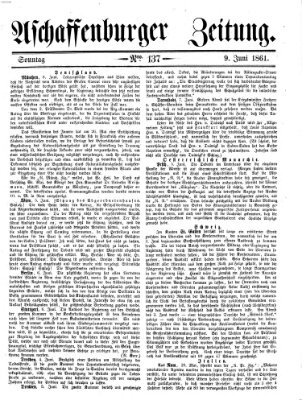 Aschaffenburger Zeitung Sonntag 9. Juni 1861