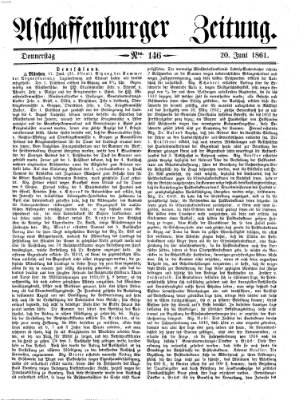 Aschaffenburger Zeitung Donnerstag 20. Juni 1861