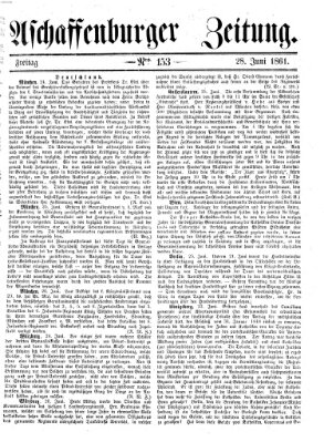 Aschaffenburger Zeitung Freitag 28. Juni 1861