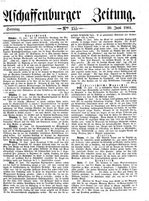 Aschaffenburger Zeitung Sonntag 30. Juni 1861