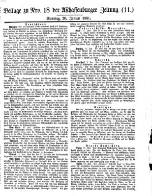 Aschaffenburger Zeitung Sonntag 20. Januar 1861