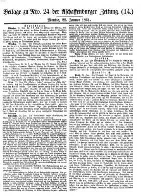 Aschaffenburger Zeitung Montag 28. Januar 1861