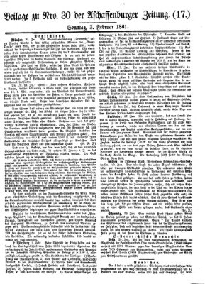 Aschaffenburger Zeitung Sonntag 3. Februar 1861