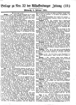 Aschaffenburger Zeitung Mittwoch 6. Februar 1861