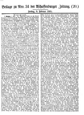 Aschaffenburger Zeitung Freitag 8. Februar 1861