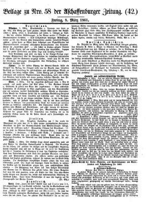 Aschaffenburger Zeitung Freitag 8. März 1861