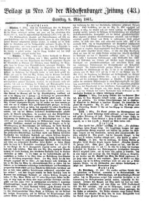 Aschaffenburger Zeitung Samstag 9. März 1861