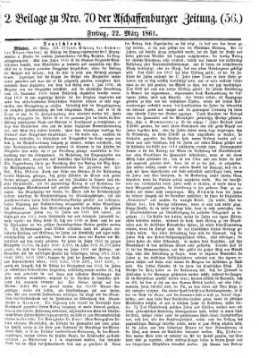 Aschaffenburger Zeitung Freitag 22. März 1861