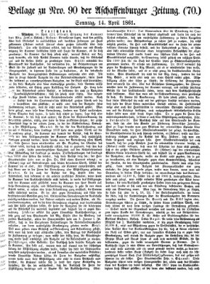 Aschaffenburger Zeitung Sonntag 14. April 1861