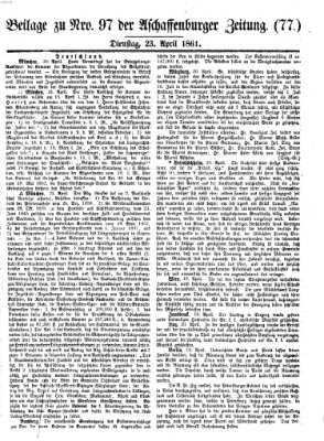 Aschaffenburger Zeitung Dienstag 23. April 1861